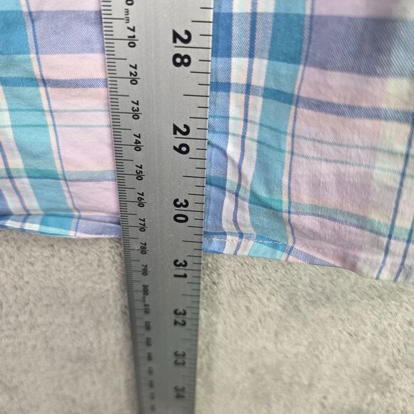 Mens Southern Tide Blue Pink Plaid Shirt Button Down Long Sleeve Cotton Blend XL - Picture 6 of 8